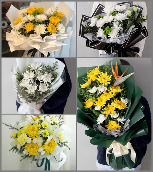贵州黔西南州望谟县边饶镇翁道村白事花束代送
